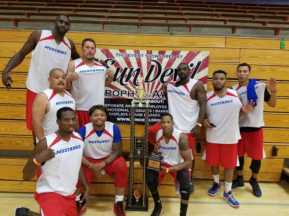The North High School Mustangs won the Championship Game of the 2016 Alumni Classic basketball tournament.