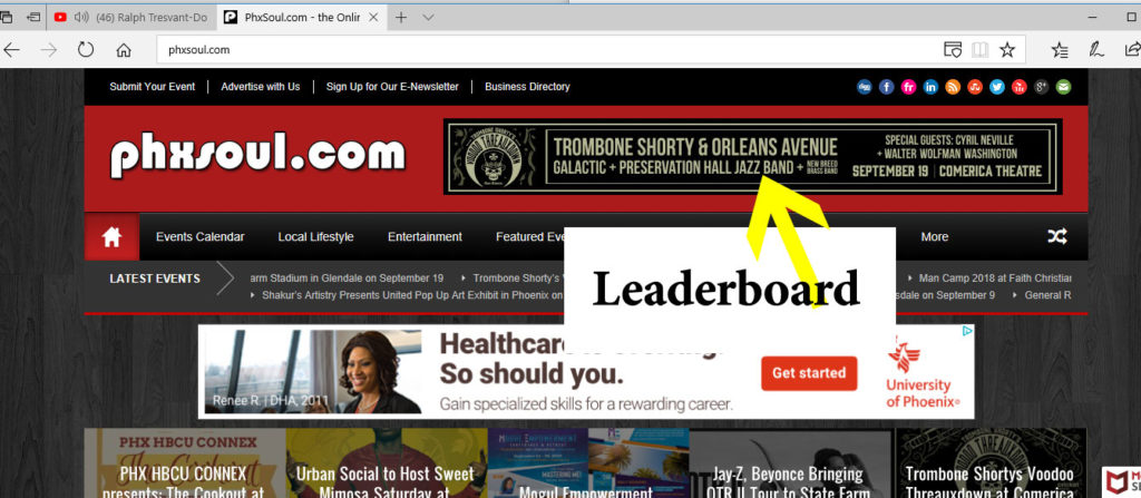 leaderboard banner ads