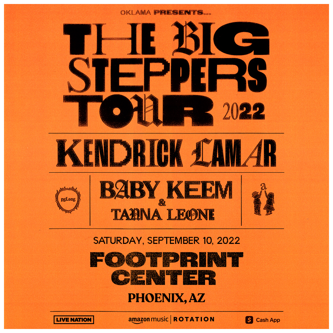 Kendrick Lamar’s Big Steppers Tour Coming to Phoenix on September 10; Tickets on Sale Now