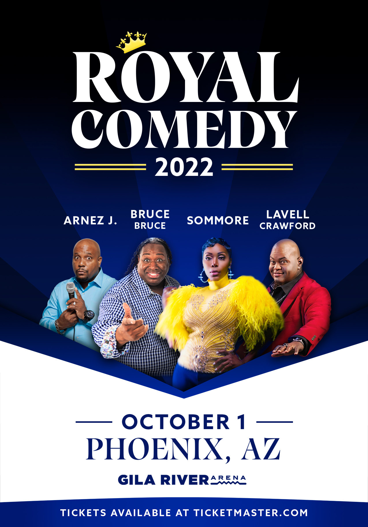 Royal Comedy Tour 2022 starring Sommore, Arnez J., Bruce Bruce, Lavell Crawford in Glendale on October 1