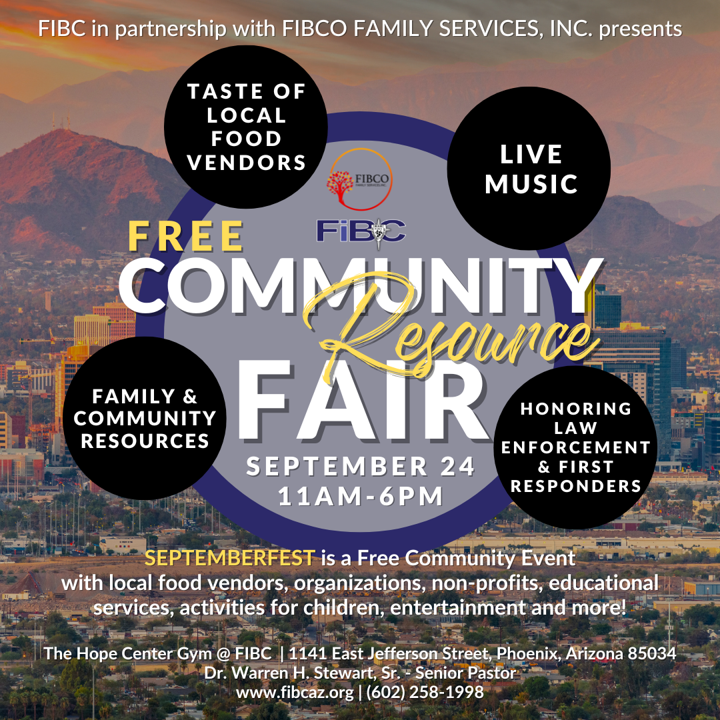 SeptemberFest: Community Resource Fair at First Institutional Baptist Church in Phoenix on September 24