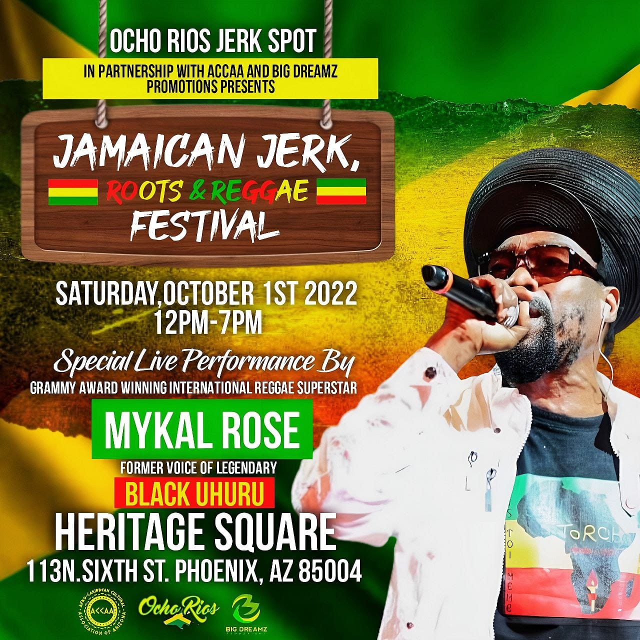Jamaican Jerk, Roots & Reggae Festival in Phoenix on October 1