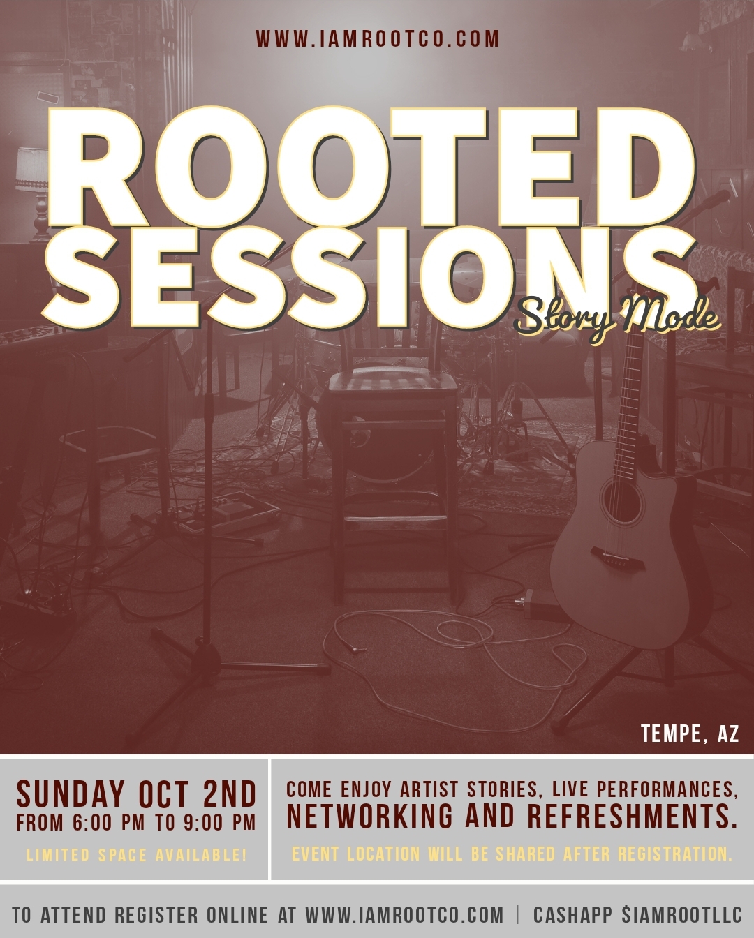 I Am Root to Host Rooted Sessions: Story Mode in Tempe on October 2