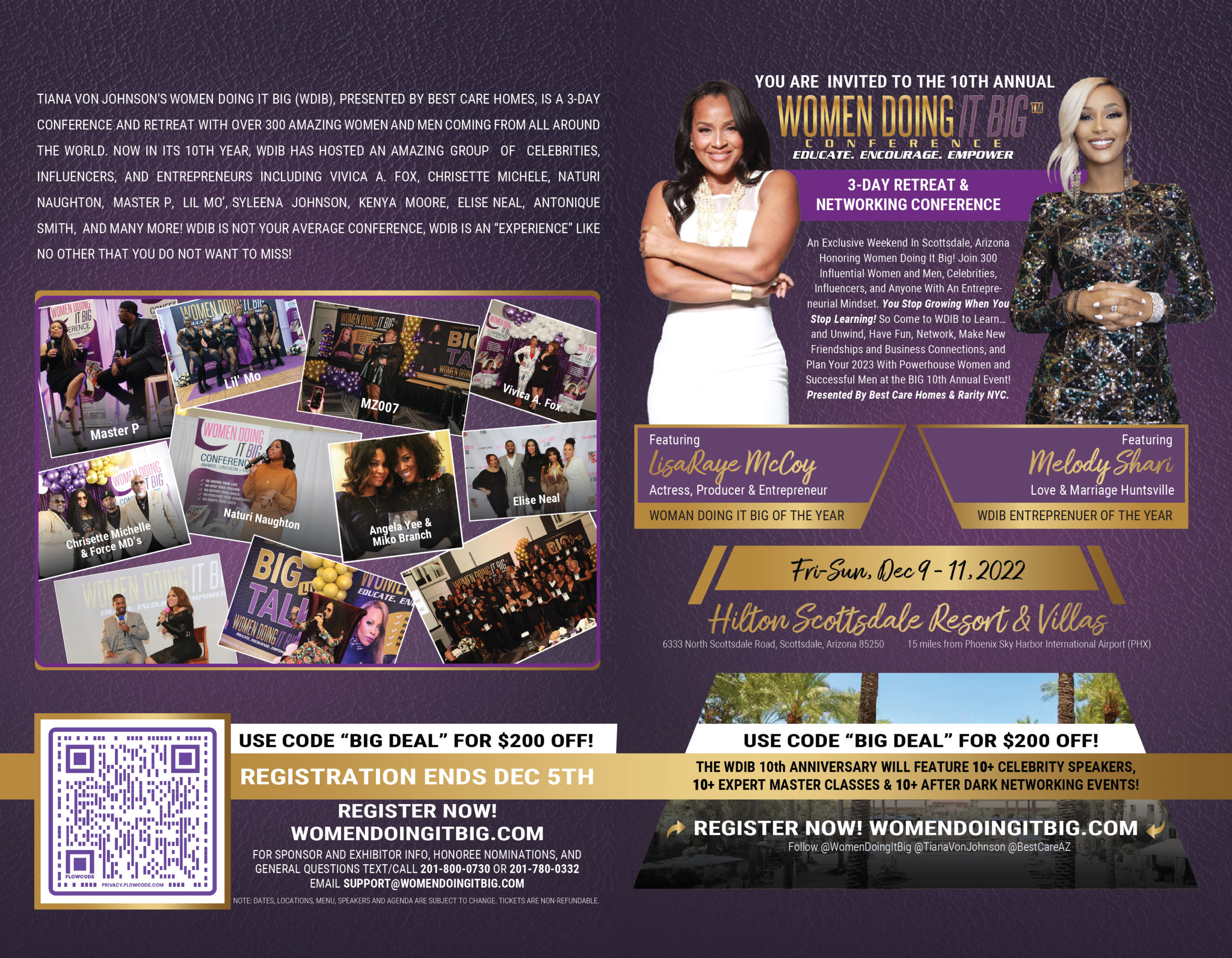 Women Doing It Big Retreat & Conference Featuring LisaRaye McCoy in Scottsdale on December 9-11