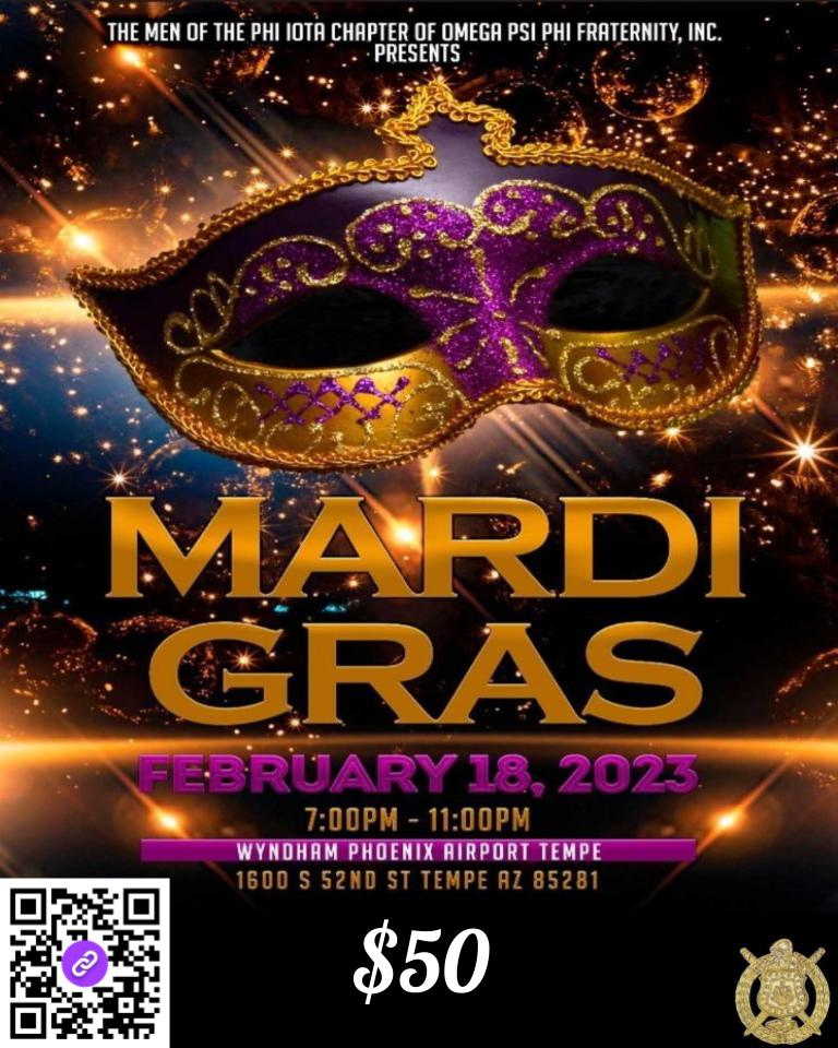 Omega Psi Phi Fraternity to Host Mardi Gras Fundraiser in Tempe on February 18
