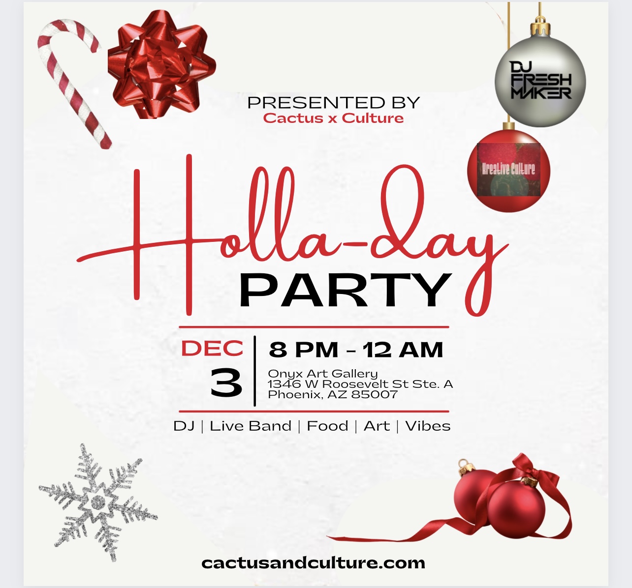 Cactus x Culture to Host Holla-day Party in Phoenix on December 3